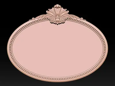 Classic Carved Mirror Frame 3D print model
