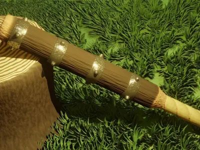 Simple Fantasy Great Club Low-poly 3D model