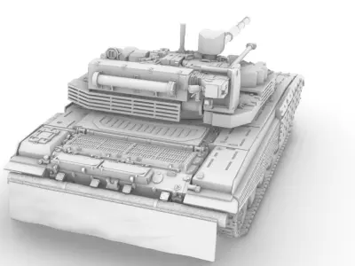 100 scale T72M2 MODERNA 3D model