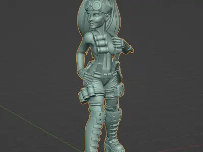Military Grenade Girl  3D print model