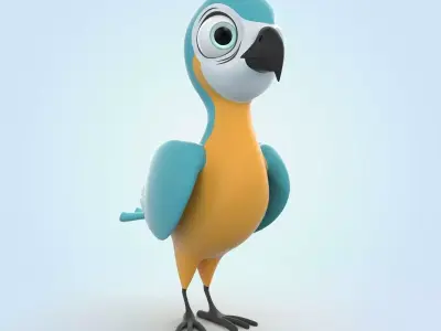Macaw bird 3D model