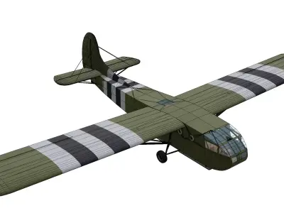 Waco CG-4 Low-poly 3D model