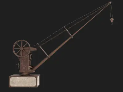 Dock Crane Low-poly 3D model