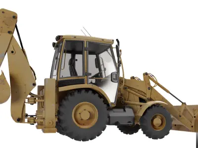 Backhoe Loader 3D model purchase