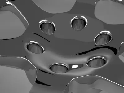 Alloy rim for car 3D model
