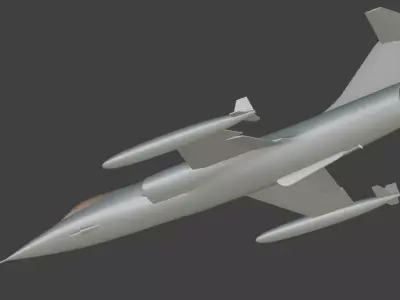 Lockheed F-104 Starfighter 3D print model