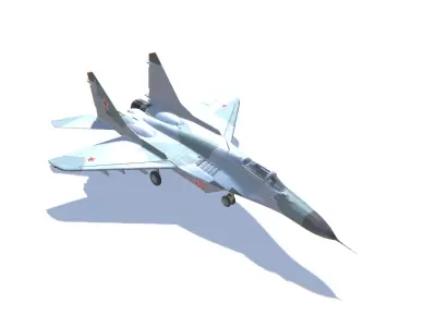 MIG-29 Fulcrum Jet Fighter Aircraft Low-poly 3D model