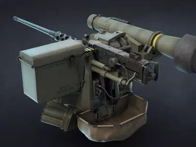 M151 Protector and M153 CROWS RWS Low-poly 3D model