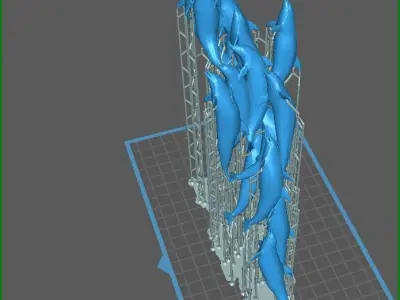 A pod of Dolphins 3D model