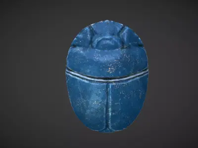 Scarab amulet Low-poly 3D model