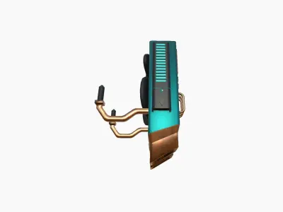 Jetpack F10 Blue Bronze - SciFi Character Design Low-poly 3D model