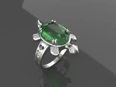 Turtle Ring 3D print model 3D print model