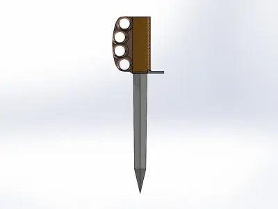 knuckle duster Low-poly 3D model
