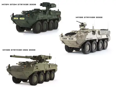 Combat Stryker collection 3D Model Pack