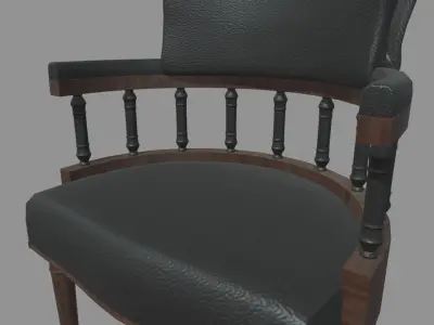 Vintage Chair 01 Low-poly 3D model