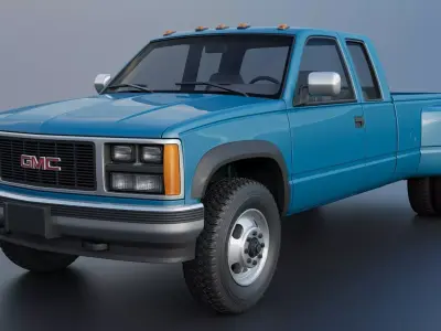 GMC Sierra Extended Cab Dually 1990 3D print model