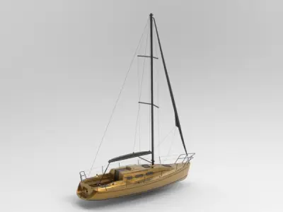 Sailing boat 3D model get