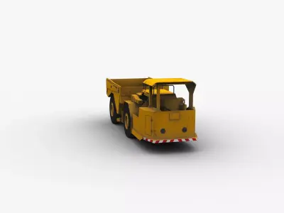 Underground Mining Dump Truck Low-poly 3D model