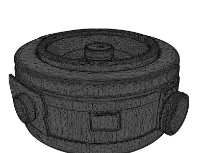 Distressed Industrial SciFi Gauge 3D model