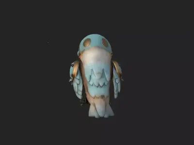 Mechanical Bird 3D Model 001 Low-poly 3D model