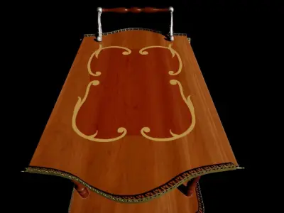 victorian wine cart 3D model