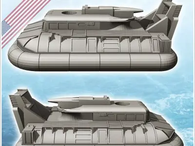 Patrol Air Cushion Vehicle PACV hovercraft - Modern WW2 WW1 Worl 3D print model