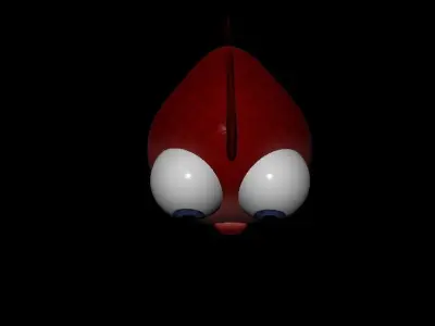 Red Fish Cartoon 3D model