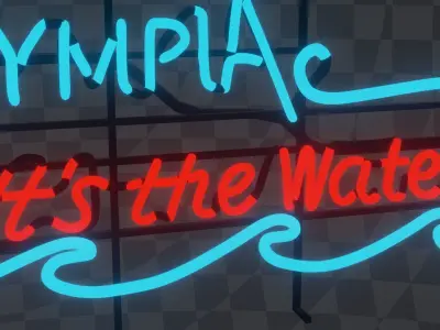 Neon Sign - Olympia Brewing Company Low-poly 3D model