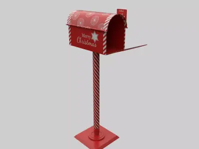 Christmas Letter Box Low-poly 3D model