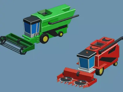 31 Harvesters low poly asset Low-poly 3D model