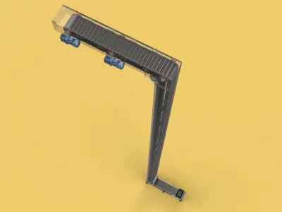 ELEVATOR Z BUCKET CHAIN CONVEYOR LIFT VERTICAL 3D model