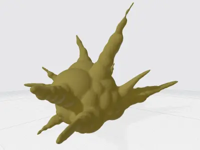 Enhanced Action Explosion Effect part Free 3D print model