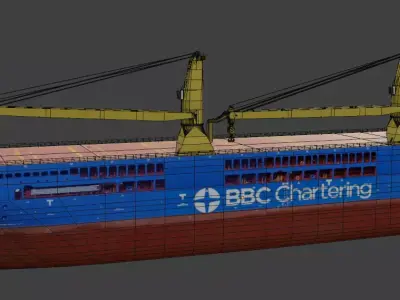BBC Chartering Multipurpose Heavy Lift Vessel Low-poly 3D model