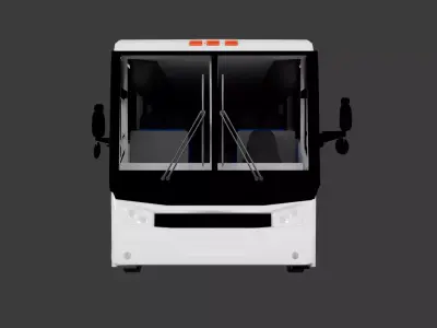 Charter Bus 3D Model 3D model