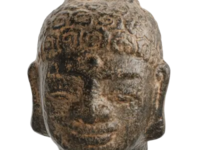  Buddha Head Statue Decoration Model 
