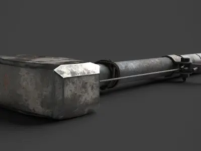 Modifiable Strike Weapon 09 Low-poly 3D model