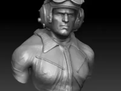 TANKER PLATOON SGT BUST 3D print model