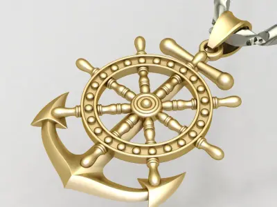 Anchor Pendant D36 3D print model