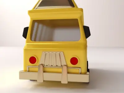 Cartoon School Bus 3D model purchase