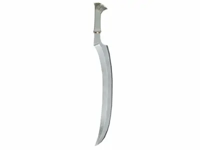 Curved sword 12 Low-poly 3D model