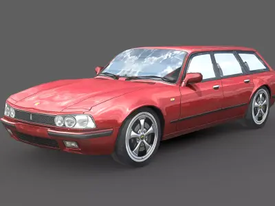 Vintage Performance Wagon Low-poly 3D model