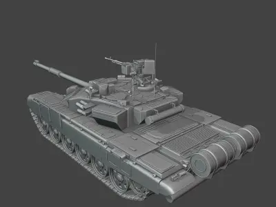 Tank T90 Low-poly 3D model