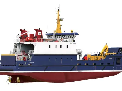 Ro-Ro Vehicle Passenger Ferry 3D model