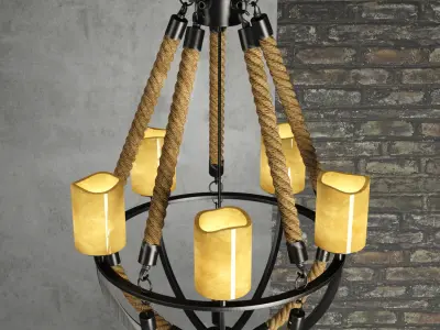 LOFT ROPE CHANDELIER 3D model purchase