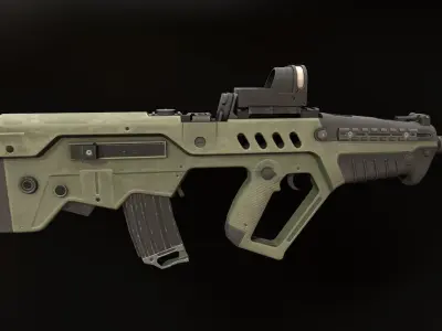 TAR-21 assault rifle Low-poly 3D model