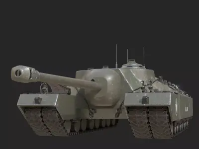 4 coatings of USA Army T28 Heavy Tank T95 Heavy Tank Low-poly 3D model