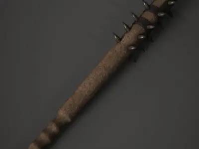 Spiked Club Low-poly 3D model purchase