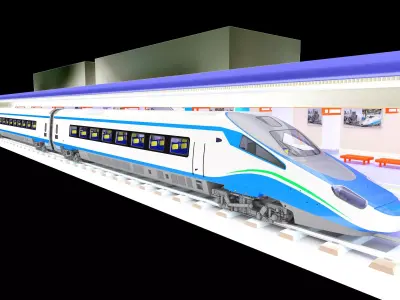 High-Tech Subway and Station 4K 3D model