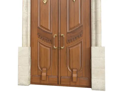 Entrance classic door 135 3D model