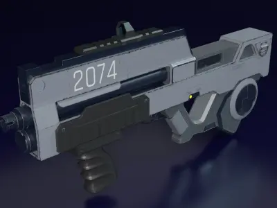 AK2074 Lowpoly PBR Game ready model SCI FI Low-poly 3D model